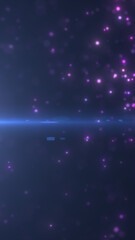 Obraz premium Dark futuristic background with glowing purple particles and subtle light streak, evoking cosmic dust, data space, and digital calm