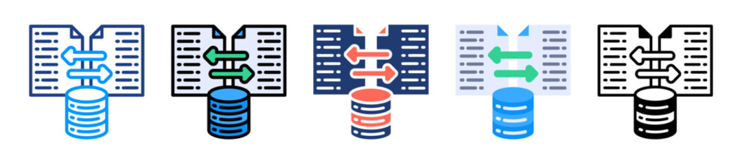 Data Duplicate Icon Sheet Multiple Style Collection 