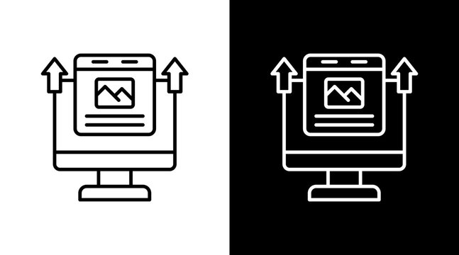 Frontend Development Outline White Icon Set Design