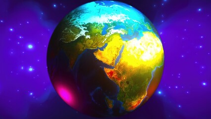 Planet Earth with nebula © turbomotion046