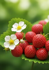 Crimson Jewels & Whisper-White Blooms