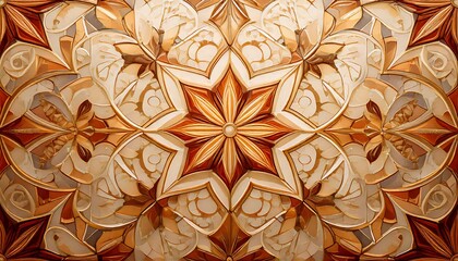 美しい幾何学模様のタイルパターン