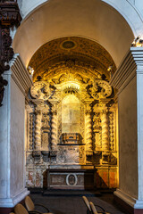 Naklejka premium Interior of the Saint Alexander Church, Igreja Santo Alexandre in Belem City in North of Brazil