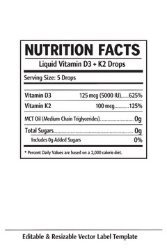 Nutrition facts label template design cutout isolated illustration on transparent background layout