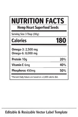 Nutrition facts label template design cutout isolated illustration on transparent background layout