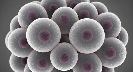 Microscopic image of candida albicans yeast cells for medical and educational use