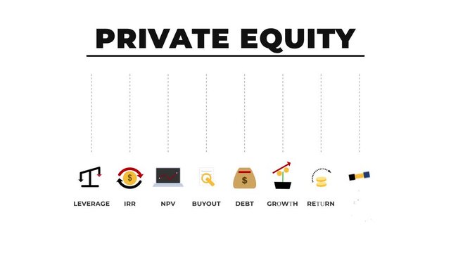 Private Equity Investment Terms Infographic Animation Icons