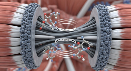Innovative scientific illustration of molecular structure for educational and research purposes