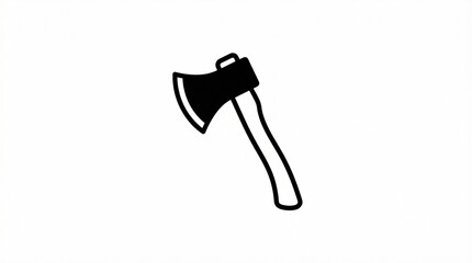 Minimalist Axe Silhouette