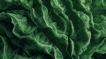 Fototapeta premium Fresh green cabbage texture background with detailed leafy pattern natural organic vegetable surface macro close up for food design healthy farming concept and botanical backdrop 