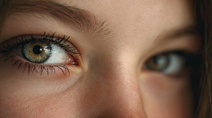 Fototapeta premium Timelapse of life from girl to elderly woman concept. Close-up of beautiful eyes expressing deep emotions and thoughts.