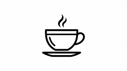 Fototapeta premium Coffee Cup Silhouette Icon