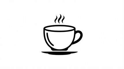 Obraz premium Coffee Cup Silhouette Icon