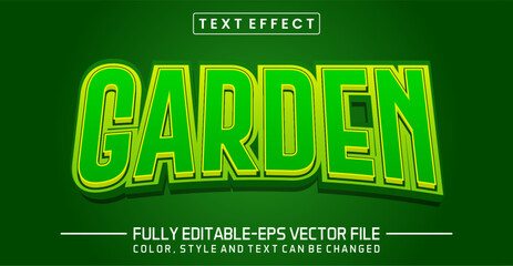 Garden Fresh Green Layered Editable Text Effect EPS Vector