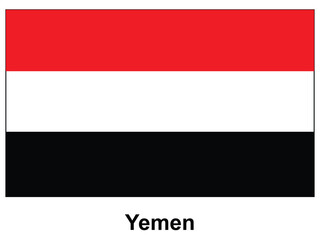 Fototapeta premium National Flag of Yemen with Red, White, and Black Horizontal Stripes