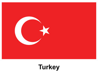 Obraz premium National Flag of Turkey with Red Background and Star and Crescent Symbol