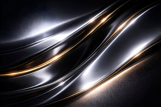Chrome with Subtle Gold Accent Premium Luxury Tech Background