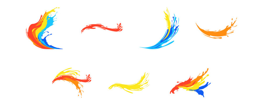Abstract colorful paint splatter illustration for background, world art day. Vector isolated.
