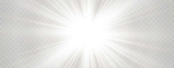 png bright sunlight glow burst overlay transparent sun flare rays summer sky vibrant blue magic effect © roman11998866