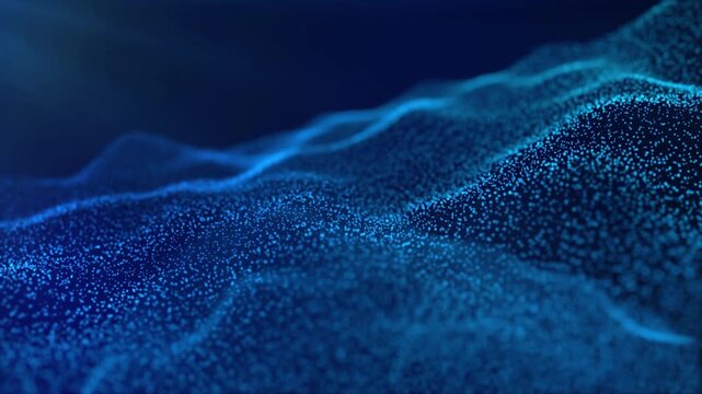 Abstract seamless loop of mesh topographic glowing Crypto currency big data block chain and digital technology concept