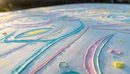 Colorful Oil Slick on Water Surface.