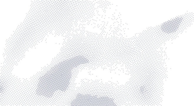 Subtle Light Grey Halftone Dot Pattern Background with Abstract Cloud Shapes, Stipple Texture for Minimalist Graphic Design