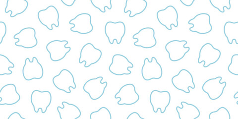 Naklejka premium 歯のシームレスな背景画像（teeth seamless background image） 