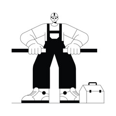 Electrician Repairing  vector illustration Eps 10 File     