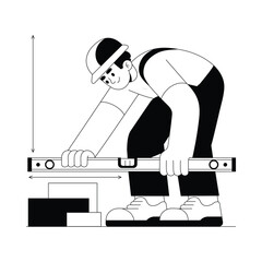 Wall Level Check  vector illustration Eps 10 File     