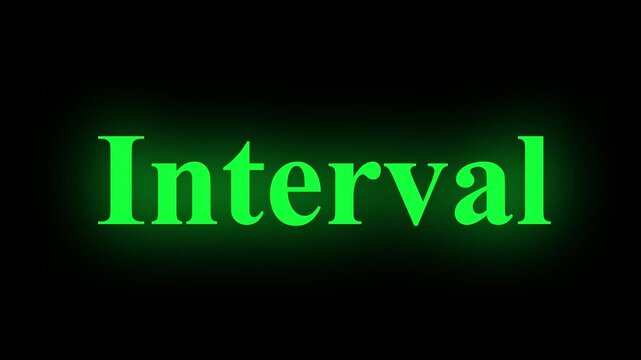 Animated glowing flickering Interval with green color 