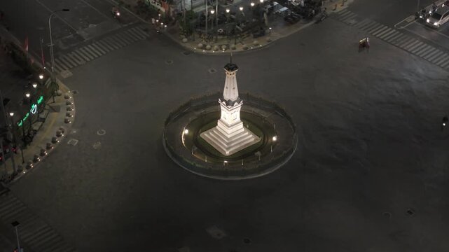 Yogyakarta Night View Featuring Tugu Jogja