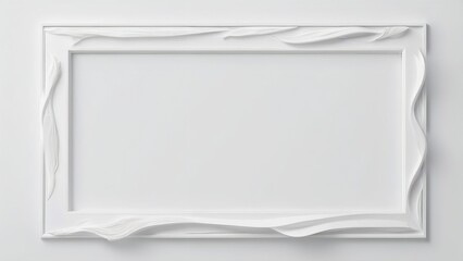 抽象ラインで構成されたシンプルなピュアホワイトのフレーム