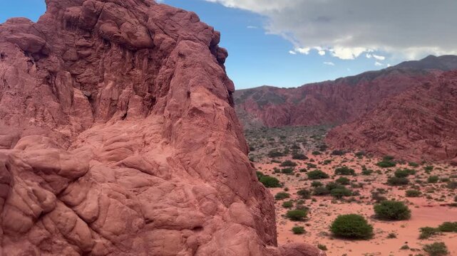 Red mountains in Salta are primarily found in the Quebrada de las Conchas (Shells Gorge) along Route 68, between Salta and Cafayat