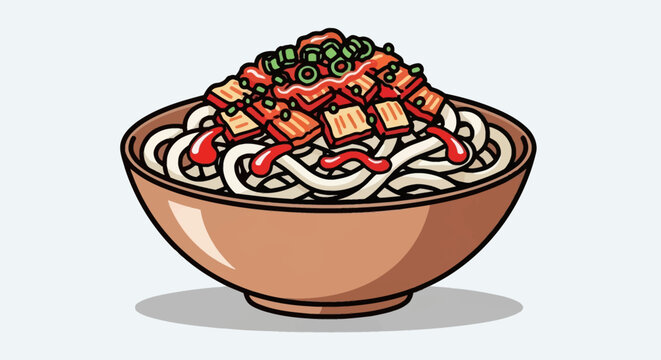 Delicious Noodle Bowl with Toppings