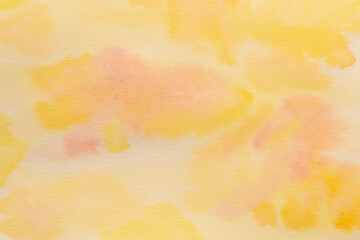 黄色と赤色の水彩絵の具でボカシながら描いた抽象的なテクスチャ02