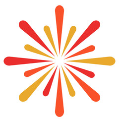 Abstract Burst Graphic Element