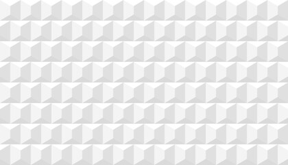 Abstract white background with modern 3D minimalist pattern.