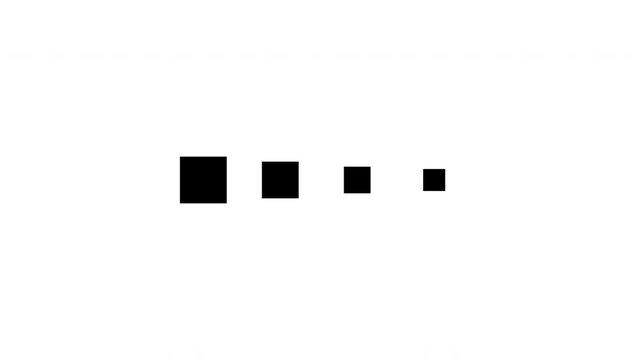 Four Squares Loading Loop Animation - Black Boxes Buffering On Isolated White Background