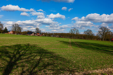 Obraz premium rural landscape with blue sky