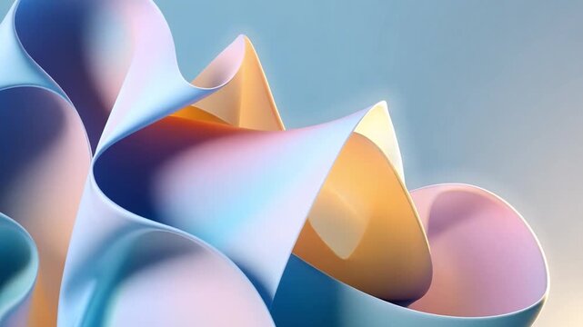 Abstract Waves of Colorful Light Creating Soft Fluid Background