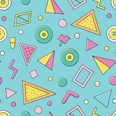 A high resolution transparent background. seamless pattern with icons