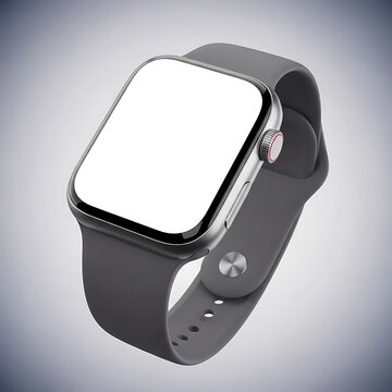 Sleek smartwatch with minimalist design displayed against a neutral background. apple watch mockup