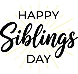 Happy Siblings Day Greeting Card Design.