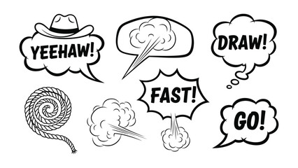 Obraz premium Comic Speech Bubbles: A collection of dynamic speech bubbles bursting with excitement, anticipation, and expressive text, ready to infuse any design with a touch of fun.