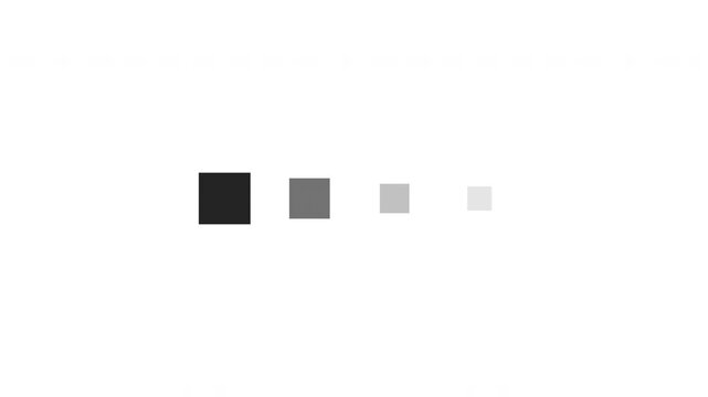 Four Squares Loading Modern Loop Animation - Black Boxes Buffering On Isolated White Background