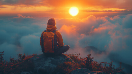 Obraz premium meditation in the morning