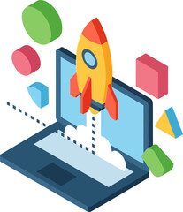 Obraz premium Issometric Business Marketing