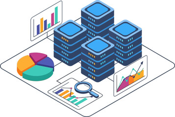 Obraz premium Issometric Business Marketing