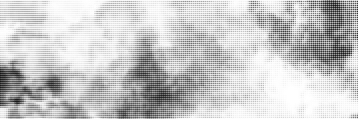 Abstract black and white liquid halftone dot background, organic smoke vector pattern for pop art and urban creative design. © ilham