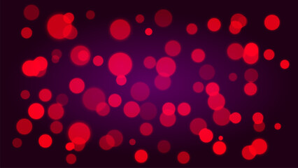 Red bokeh lights on dark background create festive and vibrant atmosphere